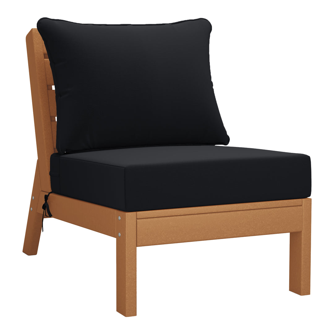 Avalon Outdoor Patio HDPE Sectional Sofa with Patio Cushions