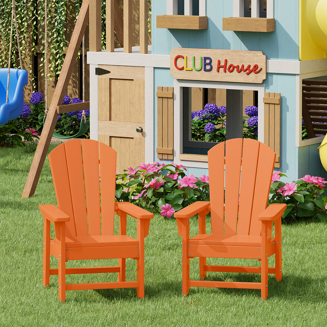 Malibu Kids Outdoor Adirondack Plastic Patio Chair (Set of 2)