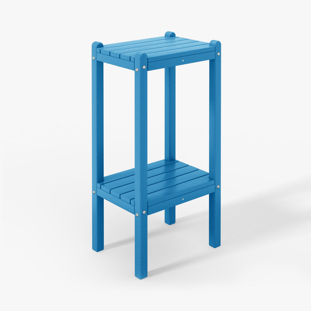 Malibu 36" Outdoor Adirondack HDPE 2-Tier Patio Side Table