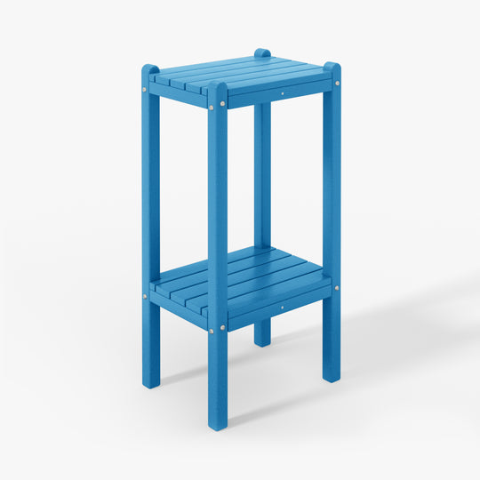 Malibu 36" Outdoor Adirondack HDPE 2-Tier Patio Side Table