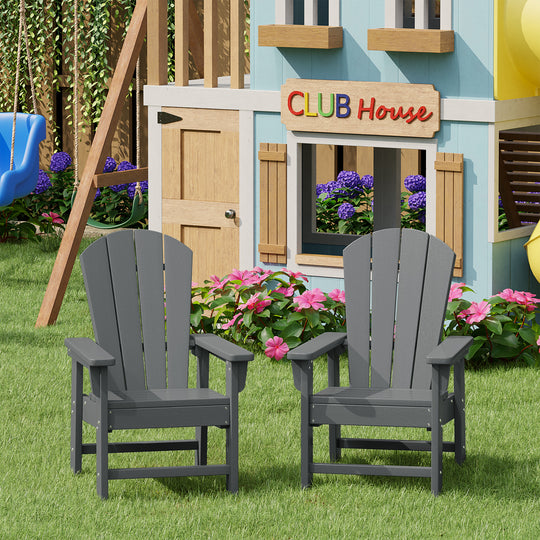 Malibu Kids Outdoor Adirondack Plastic Patio Chair (Set of 2)