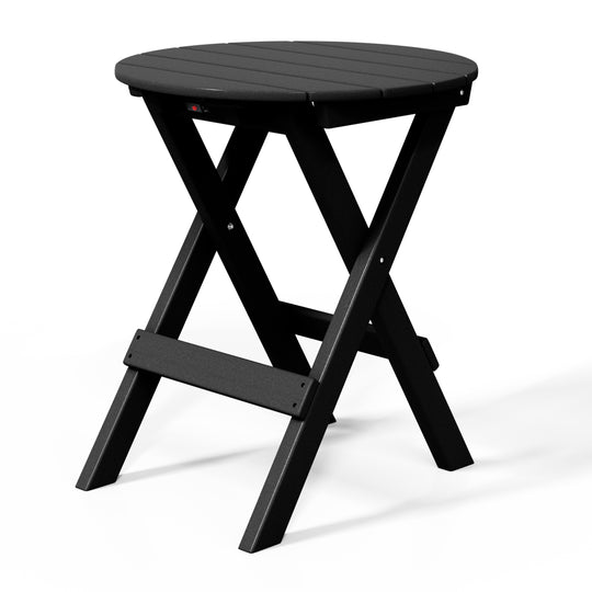Malibu HDPE Outdoor 24.5 Inch Round Portable Folding Patio Dining Table
