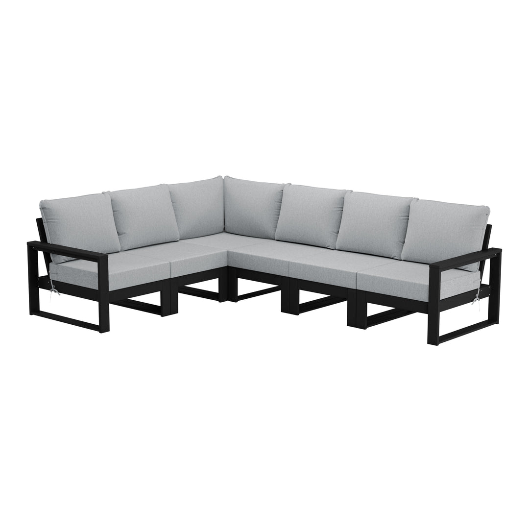 Montara 6-Piece Outdoor L-Shaped Patio Corner Sectional Sofa Conversation Set