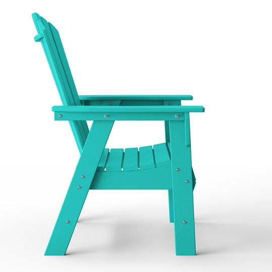 Dylan Outdoor Patio Shell-back Adirondack Dining Chair Weather Resistant