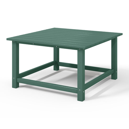 Malibu Low Outdoor HDPE Square Patio Coffee Table