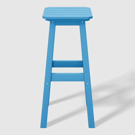 Malibu 29" HDPE Outdoor Patio Square Bar Height Bar Stool