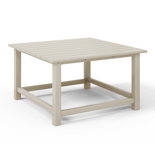 Malibu Low Outdoor HDPE Square Patio Coffee Table