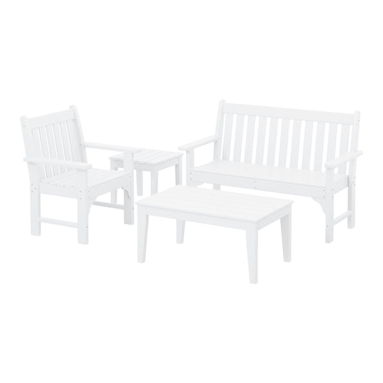 Malibu 4-Piece HDPE Outdoor Patio Furniture Couch Set