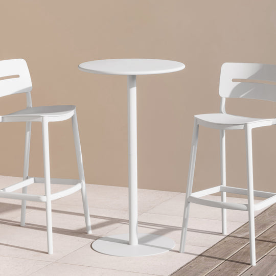 Playa 41.25" Adjustable Metal Round Bar Height Table