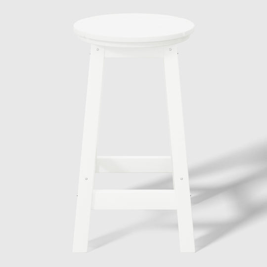 Malibu 24" HDPE Outdoor Patio Round Counter Height Bar Stool