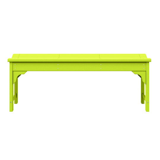 Malibu 48" length backless Poly Wood Outdoor / Garden bench