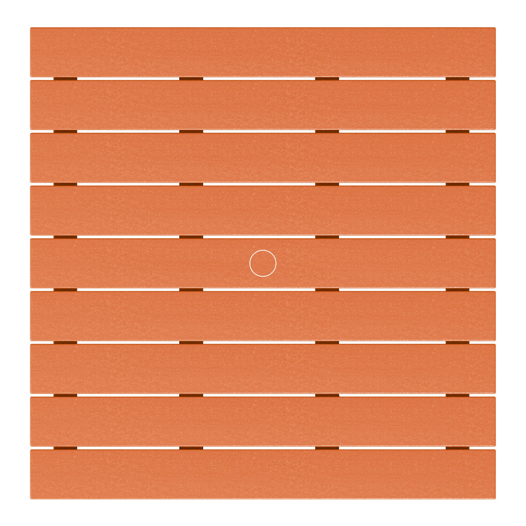 Dylan 5-Piece Outdoor Patio HDPE Adirondack Chair With Square Coffee Table Conversation Set