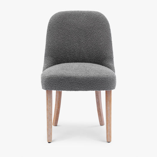 Genevieve Mid-Century Modern Upholstered Boucle Dining Chair (Set of 4)