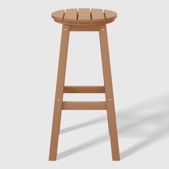 Malibu 29" HDPE Outdoor Patio Round Bar Stool (Set of 3)