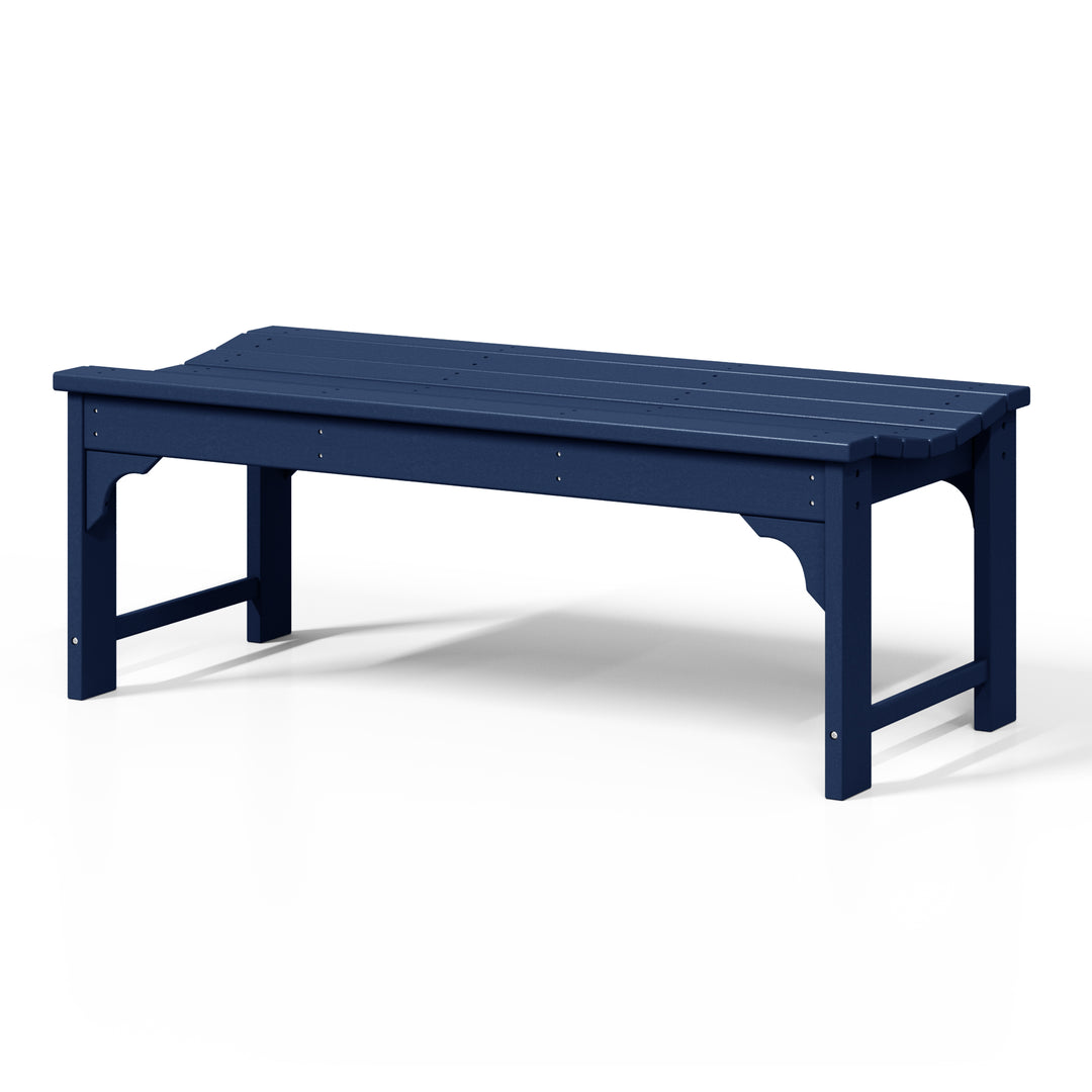 Malibu 48" length backless Poly Wood Outdoor / Garden bench