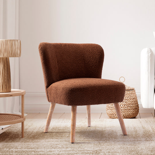 Genevieve 25" Wide Upholstered Boucle Accent Chair