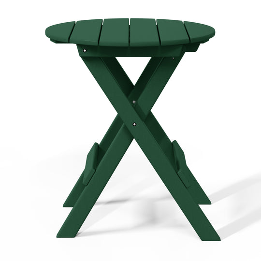 Malibu HDPE Outdoor 24.5 Inch Round Portable Folding Patio Dining Table