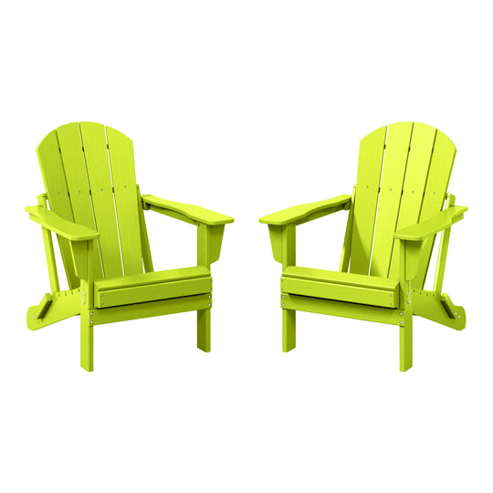 Malibu 2 piece set outdoor folding Poly Adirondack chair