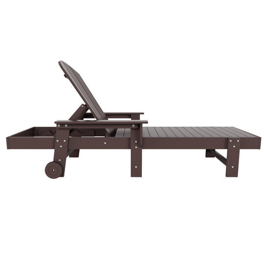 Malibu Reclining Chaise Lounge With Arms & Wheels