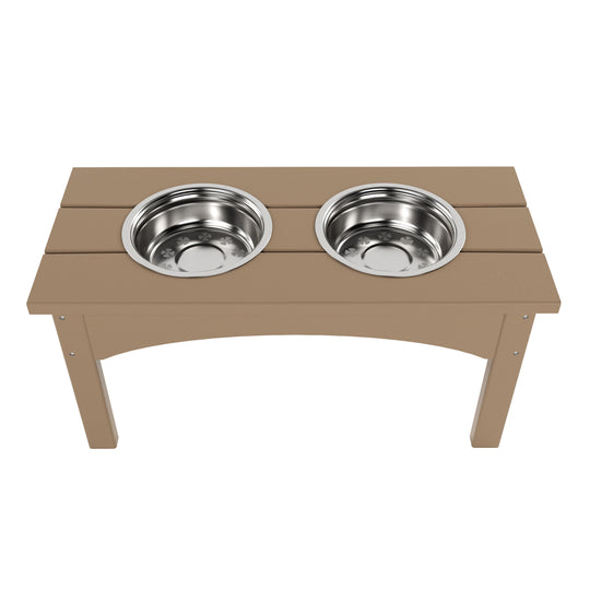 Malibu HDPE Weather Resistant Elevated Pet Feeder