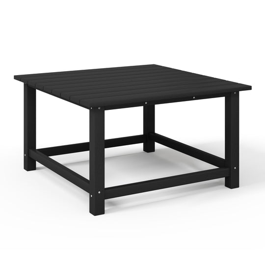 Malibu Low Outdoor HDPE Square Patio Coffee Table