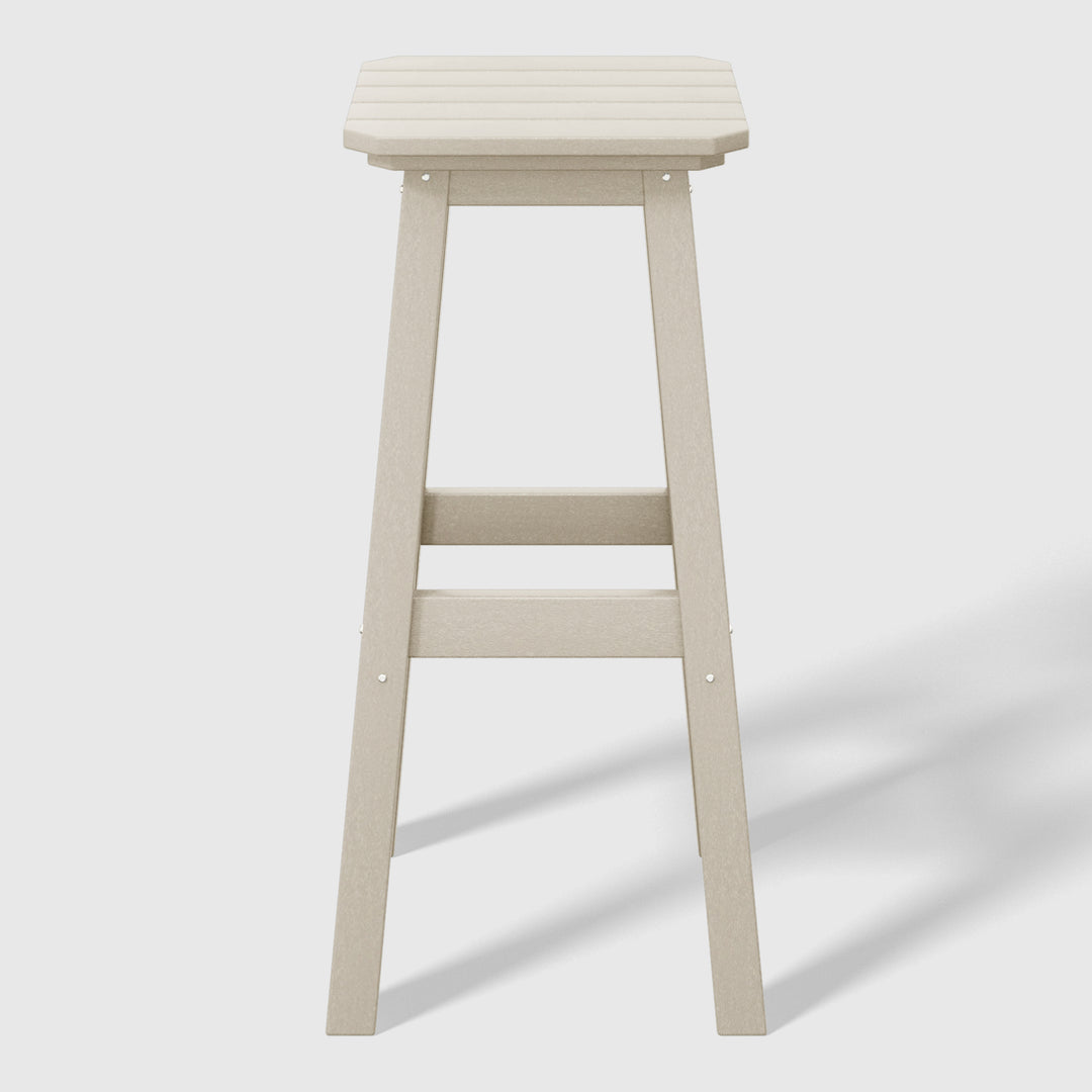 Malibu 29" HDPE Outdoor Patio Square Bar Height Bar Stool