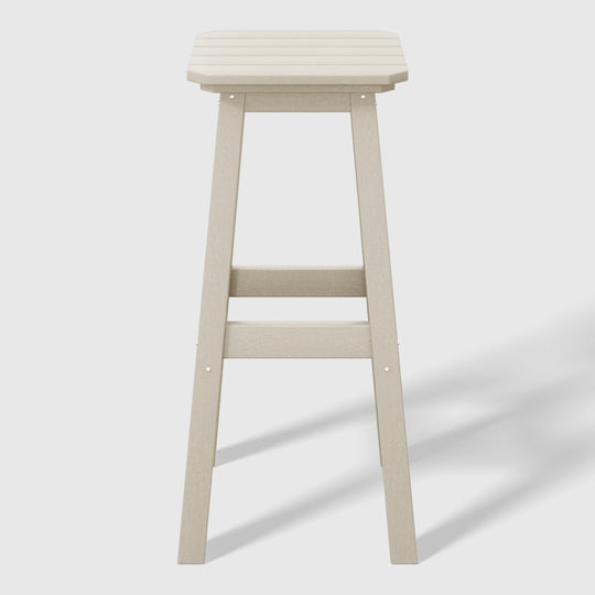 Malibu 29" HDPE Outdoor Patio Square Bar Height Bar Stool