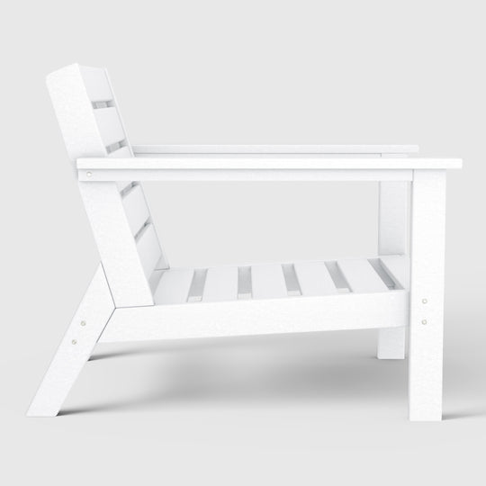 Avalon Outdoor Modern HDPE Patio Club Chair with Deep Seat Cushions