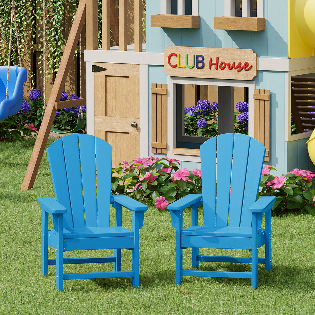 Malibu Kids Outdoor Adirondack Plastic Patio Chair (Set of 2)