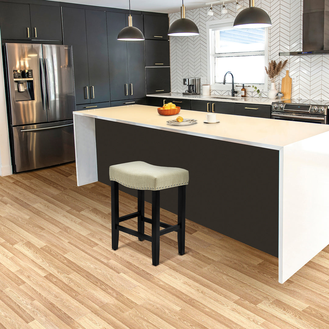 Lenox 24" upholstered nail head bar counter stool