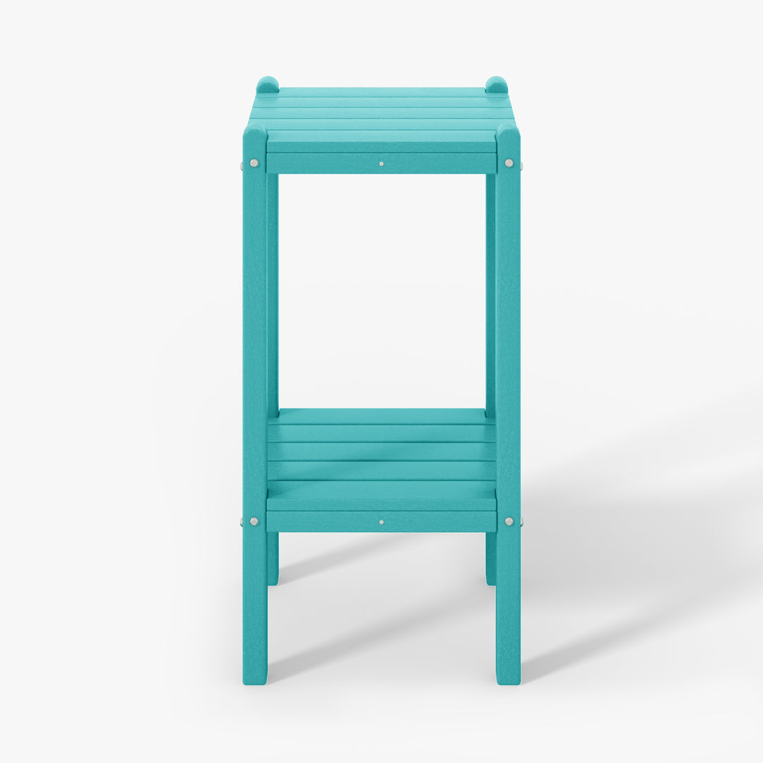 Malibu 36" Outdoor Adirondack HDPE 2-Tier Patio Side Table