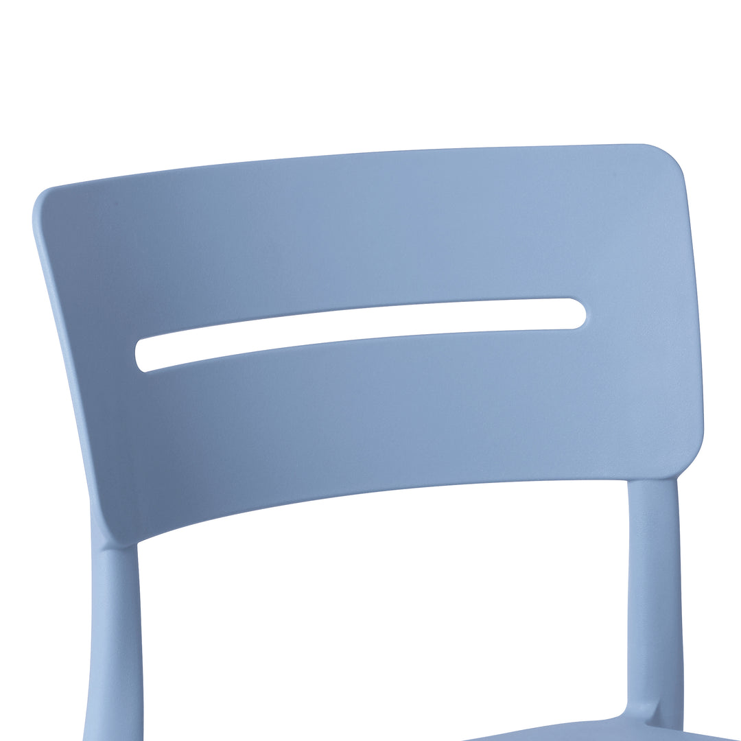 Playa Outdoor Modern Stackable Plastic Patio Dining Chairs (Set of 4)