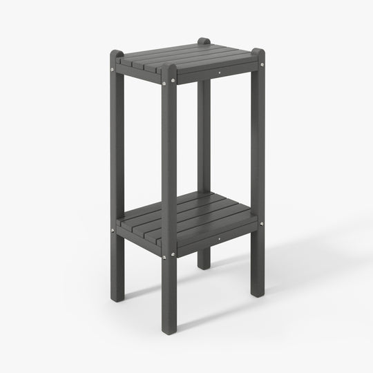 Malibu 36" Outdoor Adirondack HDPE 2-Tier Patio Side Table