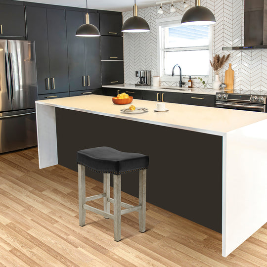 Lenox 24" upholstered nail head bar counter stool