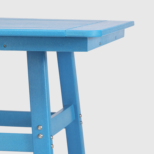 Malibu 5-Piece HDPE Outdoor Patio Dining Bar Bistro Table Set with Counter High Bar Stool
