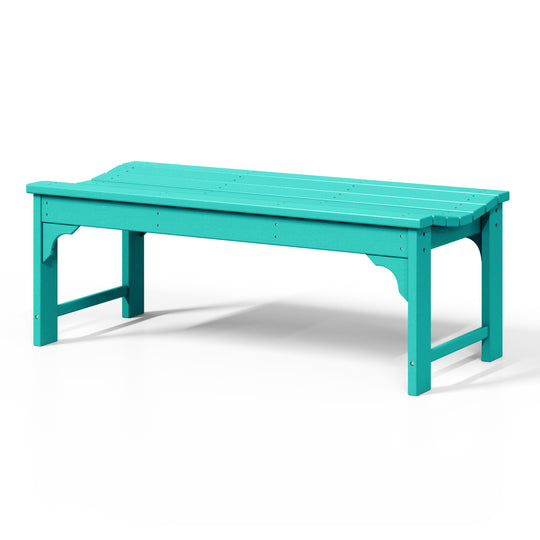 Malibu 48" length backless Poly Wood Outdoor / Garden bench