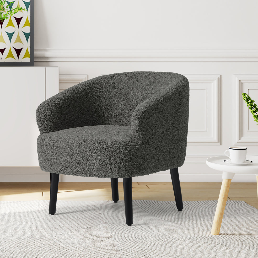 Alexandria 29" Wide Mid Century Modern Club Barrel Accent Armchair