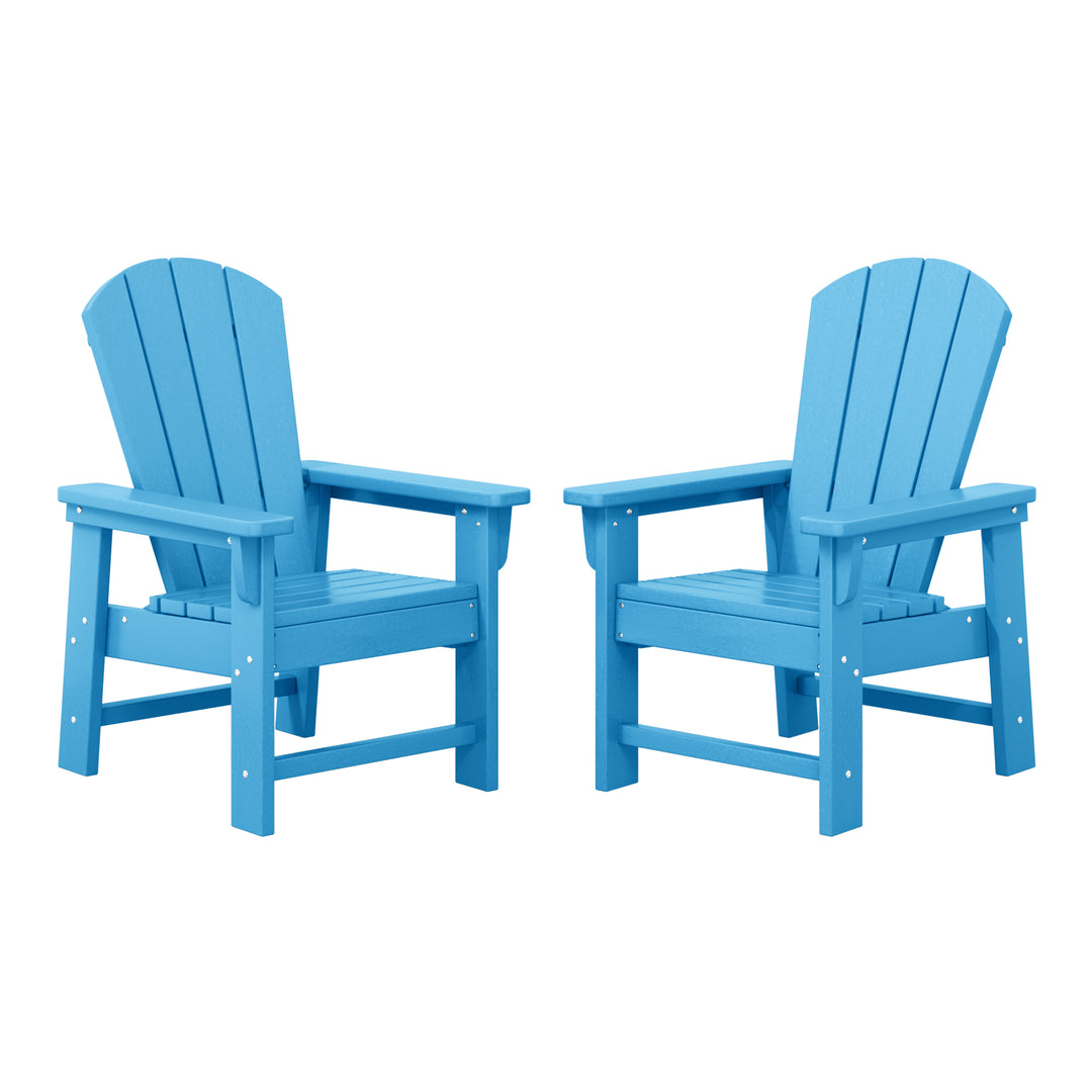 Malibu Kids Outdoor Adirondack Plastic Patio Chair (Set of 2)
