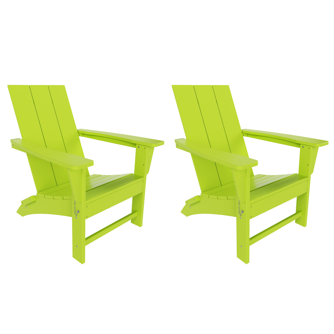 Ashore Westintrends Modern Outdoor Folding Adirondack Chair (Set of 2)