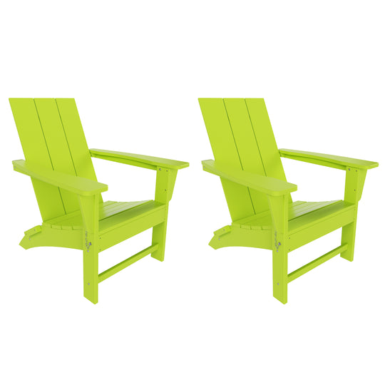 Ashore Westintrends Modern Outdoor Folding Adirondack Chair (Set of 2)