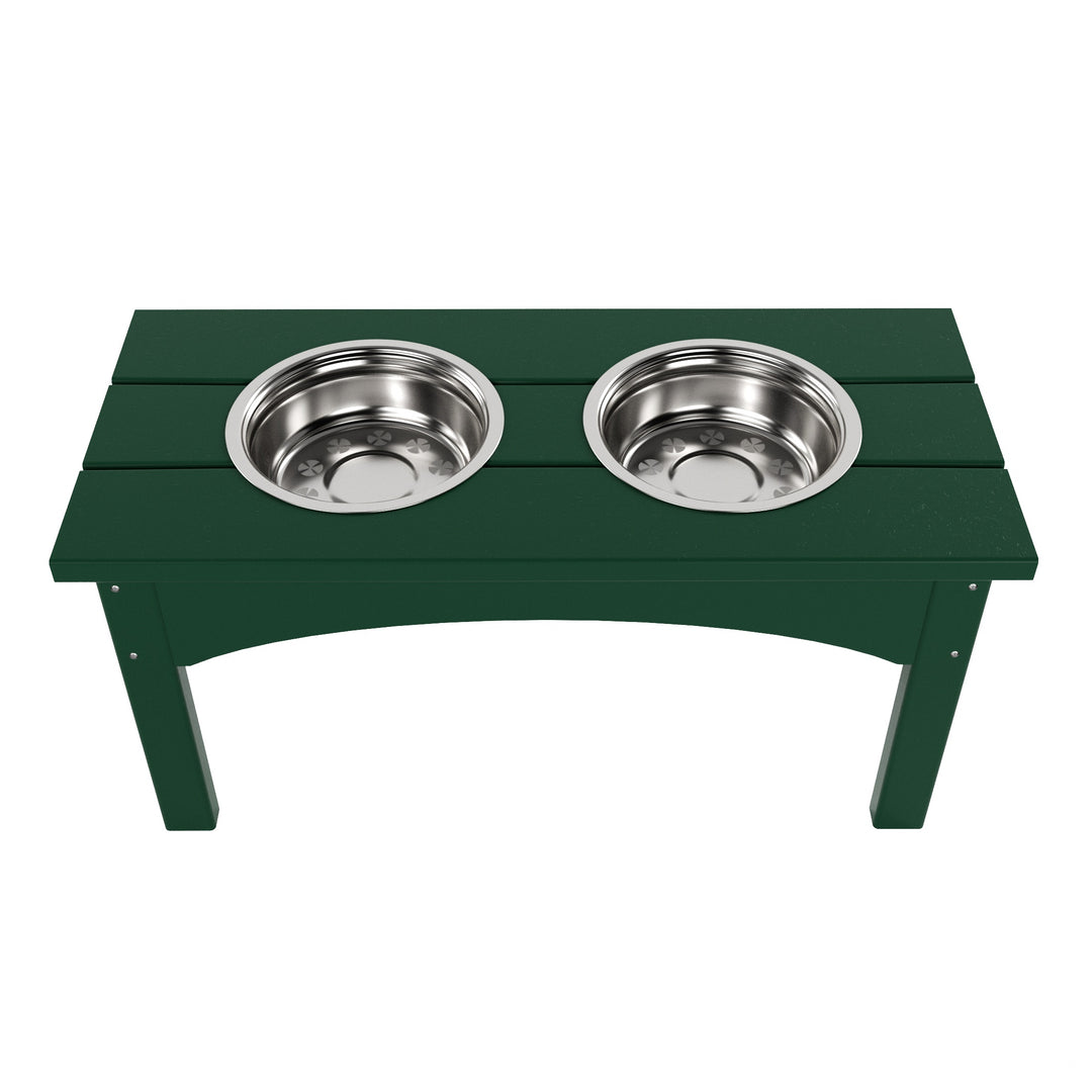 Malibu HDPE Weather Resistant Elevated Pet Feeder