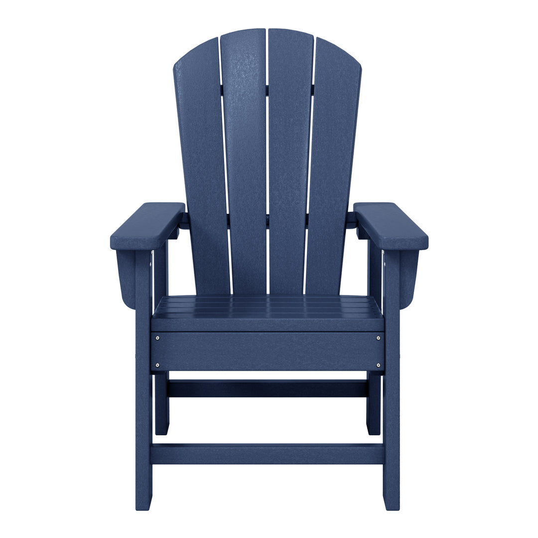 Malibu Kids Outdoor HDPE Adirondack Plastic Patio Chair