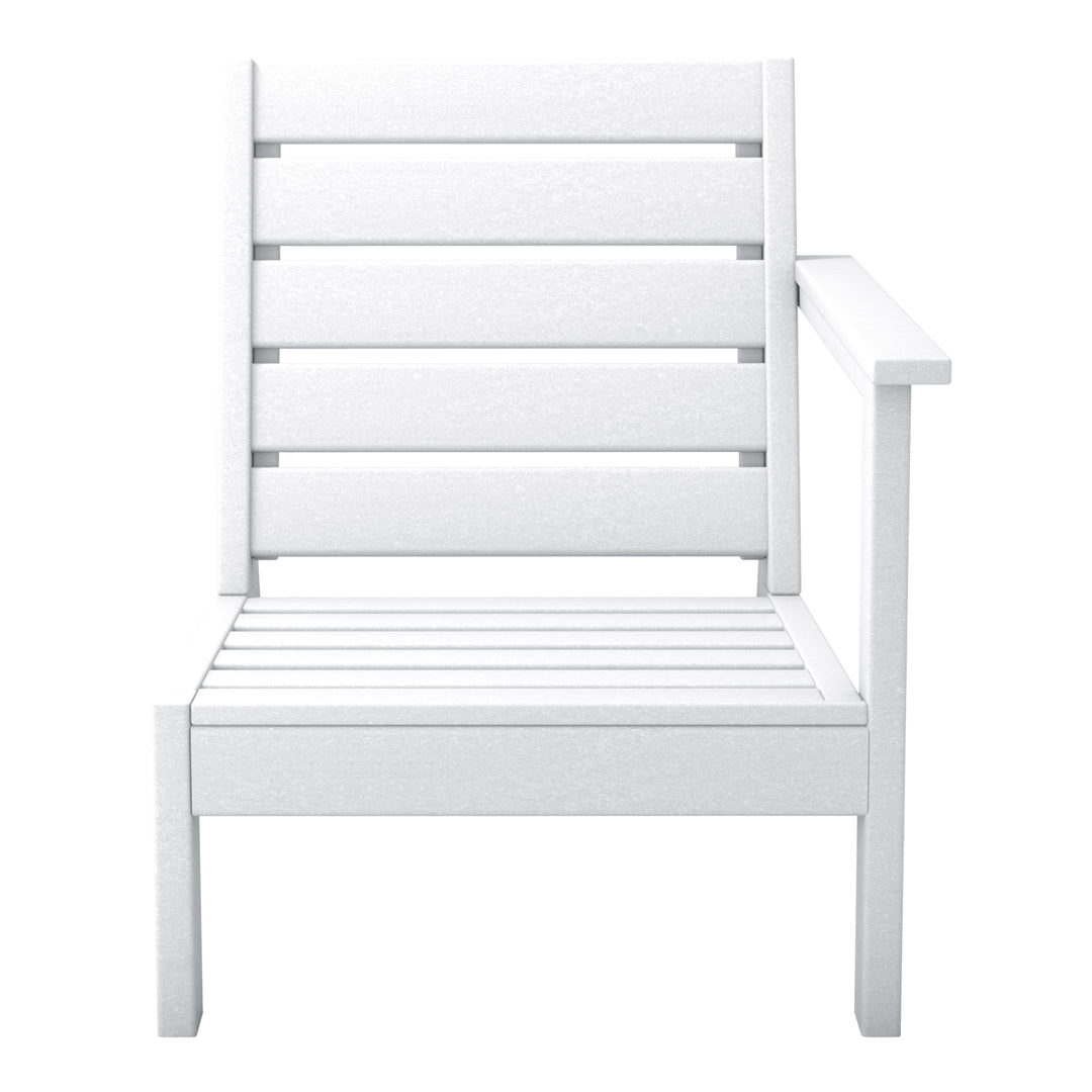 Avalon Outdoor Modern HDPE Patio Club Chair with Deep Seat Cushions