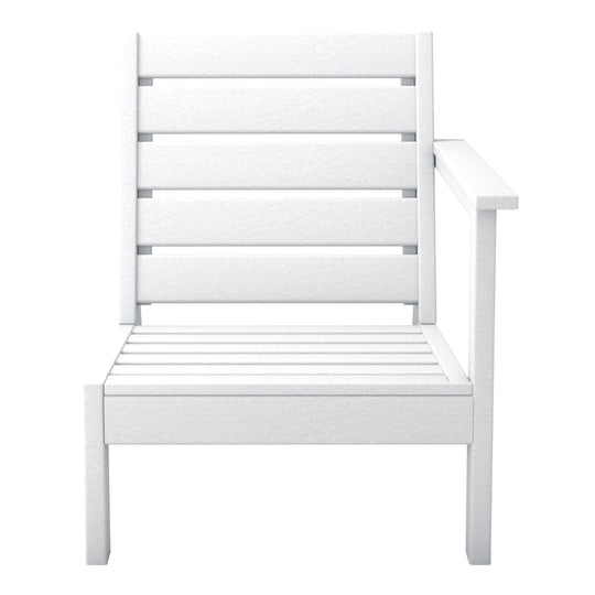 Avalon Outdoor Modern HDPE Patio Club Chair with Deep Seat Cushions