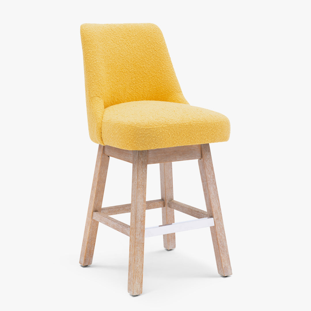 Genevieve 26" Upholstered Swivel Counter Height Bar Stool