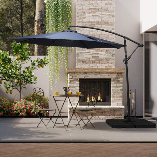 Julia 10 ft. Outdoor / Patio Cantilever Hanging Umbrella