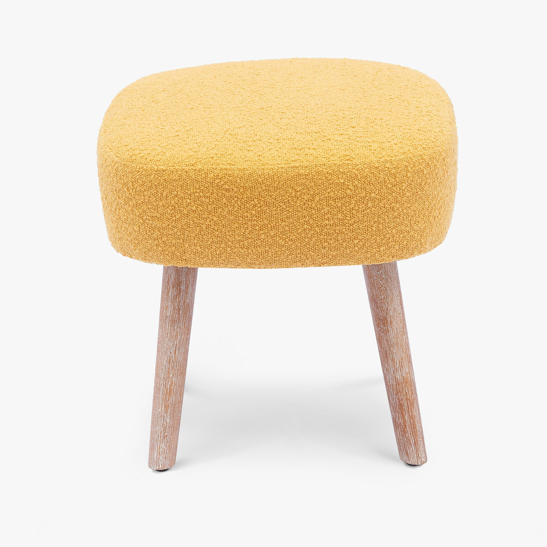 Genevieve 21" Wide Square Upholstered Cushion Ottoman Foot Stool
