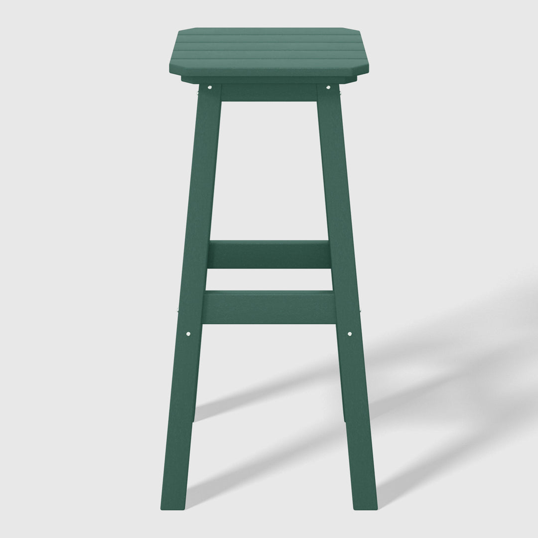 Malibu 29" HDPE Outdoor Patio Square Bar Height Bar Stool
