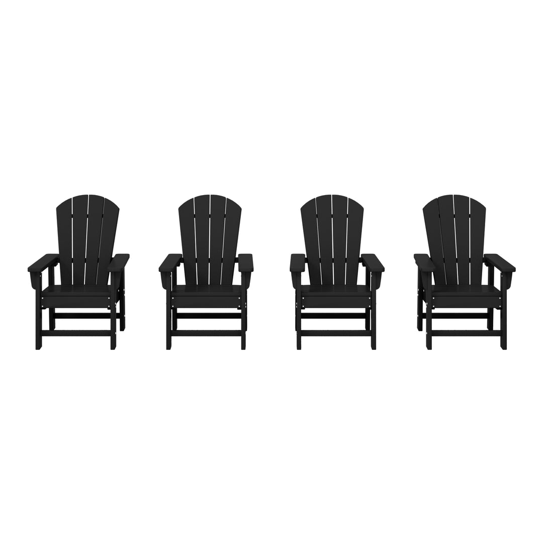 Malibu Kids Outdoor Adirondack Plastic Patio Chair (Set of 4)