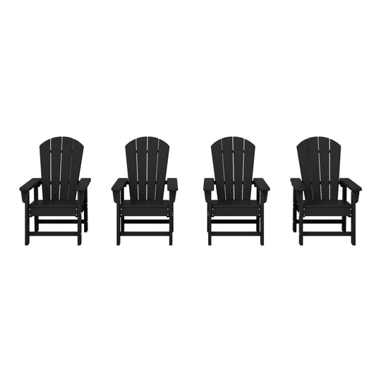 Malibu Kids Outdoor Adirondack Plastic Patio Chair (Set of 4)